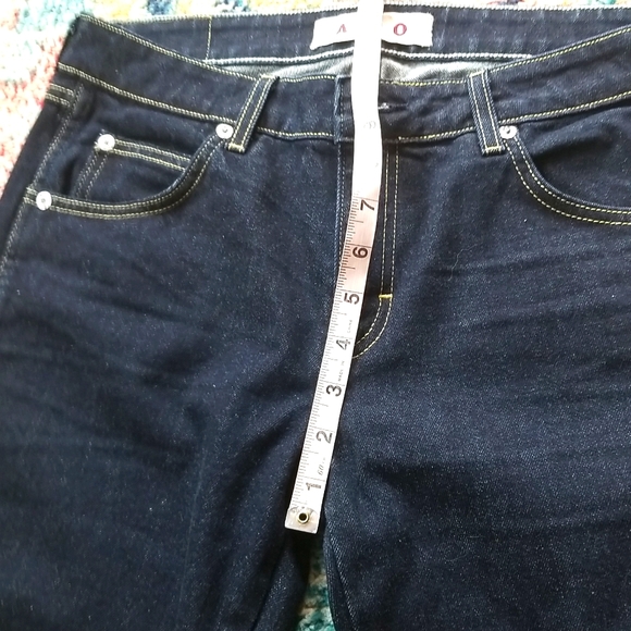 AMO No BOW Denim Crop Ankle Back Zipper SOFT RAW Denim 5 Pocket Zip Jeans 29 NWT - Picture 10 of 16